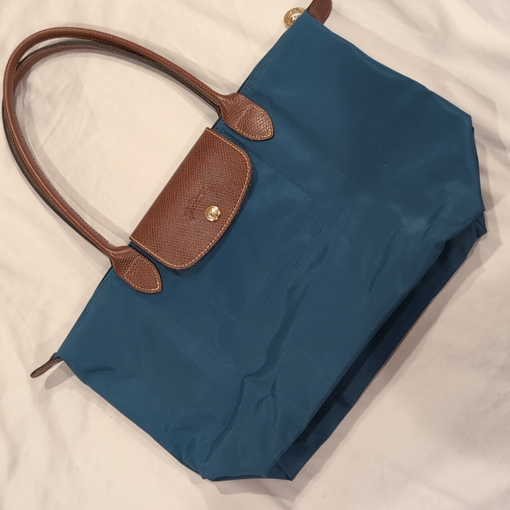 Longchamp Le Pliage Medium Tote - Teal Blue